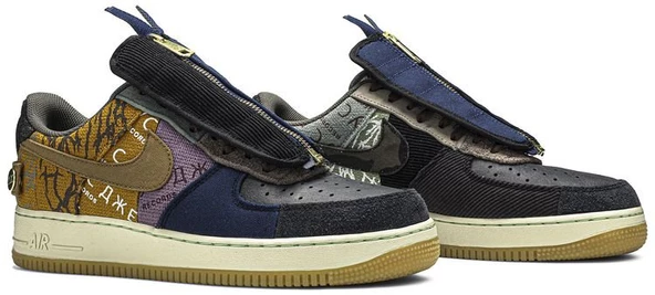 Nike Air Force 1 Low Travis Scott Cactus Jack Spor Ayakkabı - Resim 7