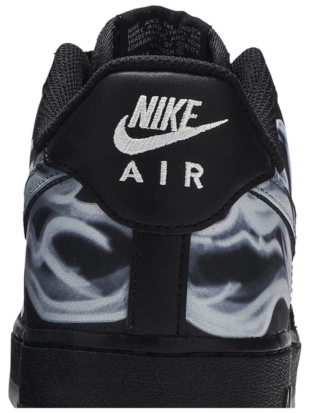 Nike Air Force 1 07 Skeleton QS Black Spor Ayakkabı - Resim 7