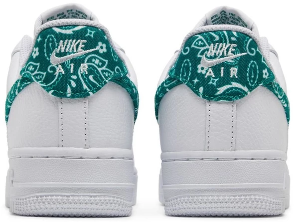 Nike Air Force 1 Low 07 Essential White Green Paisley Spor Ayakkabı - 6