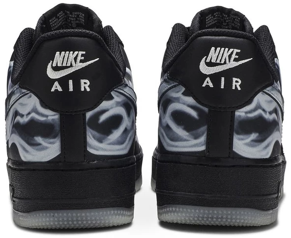 Nike Air Force 1 07 Skeleton QS Black Spor Ayakkabı - Resim 6