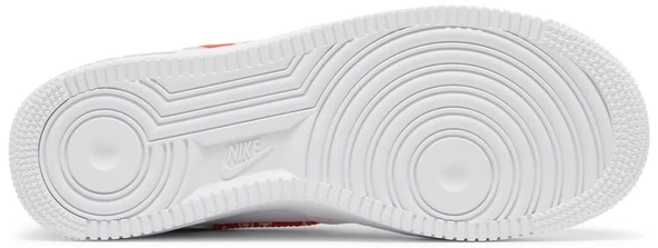 Nike Air Force 1 Low 07 Essential White Rush Orange Paisley Spor Ayakkabı - Resim 4