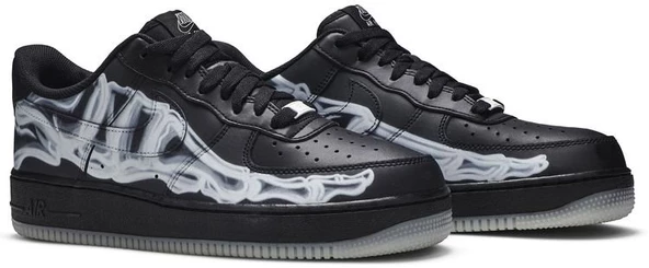 Nike Air Force 1 07 Skeleton QS Black Spor Ayakkabı - Resim 8