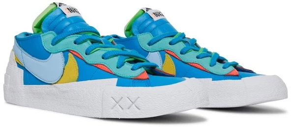 Nike Blazer Low Sacai KAWS Neptune Blue Spor Ayakkabı - Resim 8