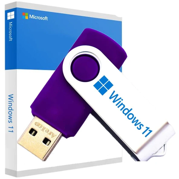 Windows 11 Bootable Flash Drive + License Key - Freedos cihazlar için geçerlidir