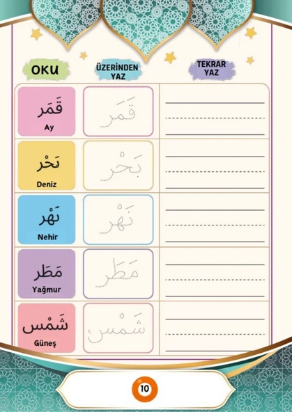 Herkes İçin Arapçada EN ÇOK Kullanılan 100 Kelime YAZ Sil Kitabı - Resim 4