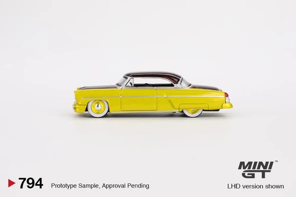 Mini GT Lincoln Capri Hot Rod 1954 Lime Yellow 794 - 4