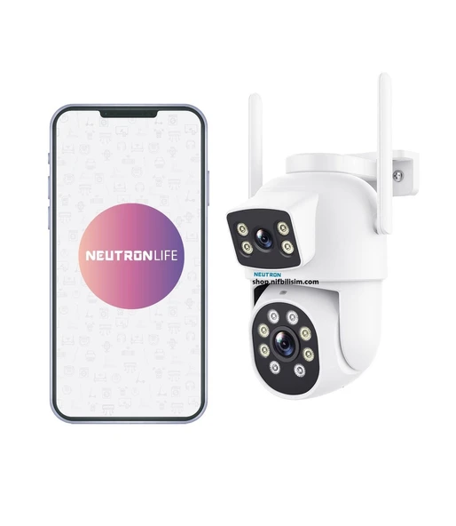 Neutron NTL-PT-13W-DBW2 2mp Çift Kameralı 2mp HD Wi-Fi Ve SD Kart PAN/TİLT Dış Mekan IP Kamera - 2