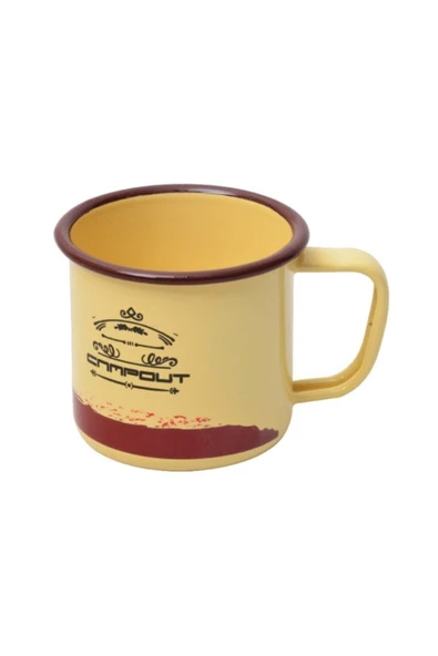 Campout Emaye Kupa Bardak Krem - 2