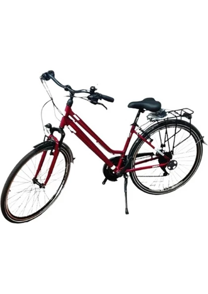 ÜMİT 2833 VENTURA L KADIN ŞEHİR BİSİKLETİ 430H V 28 JANT 21 VİTES BORDO BEYAZ ürün görseli