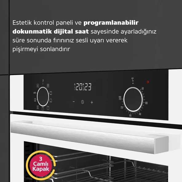 Simfer 8216 Airfry Plus, Siyah Cam Dijital,10 Fonk - 3
