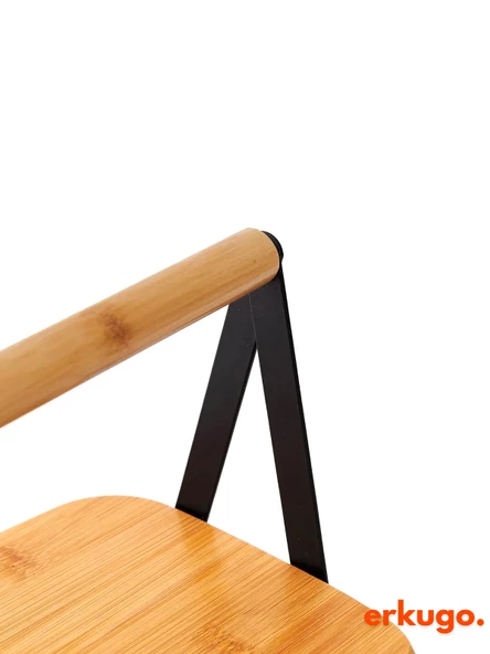 Bambu 2 Katlı Sunumluk, Baharatlık Düzenleyici, Organizer, Katlı Stant - 5