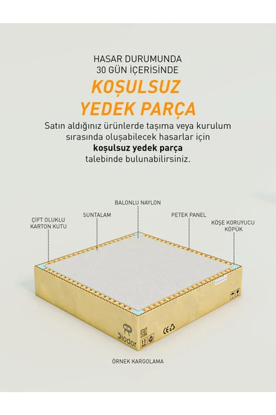 MONTENERO Şifonyer Parlak Beyaz 5 Çekmeceli Country Şifonyer - 6
