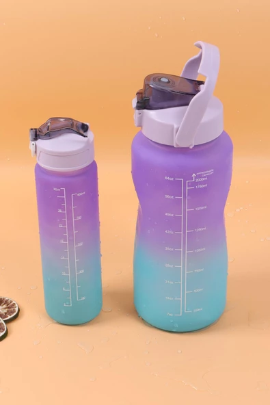 Motivasyonel Su Matarası Su Şişesi Suluk 900 ml Tritan Spor Salonu Su Şişesi Bpa Içermez Suluk - 4