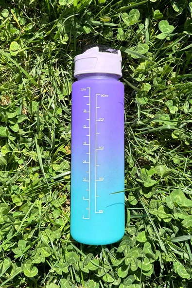 Motivasyonel Su Matarası Su Şişesi Suluk 900 ml Tritan Spor Salonu Su Şişesi Bpa Içermez Suluk - 2