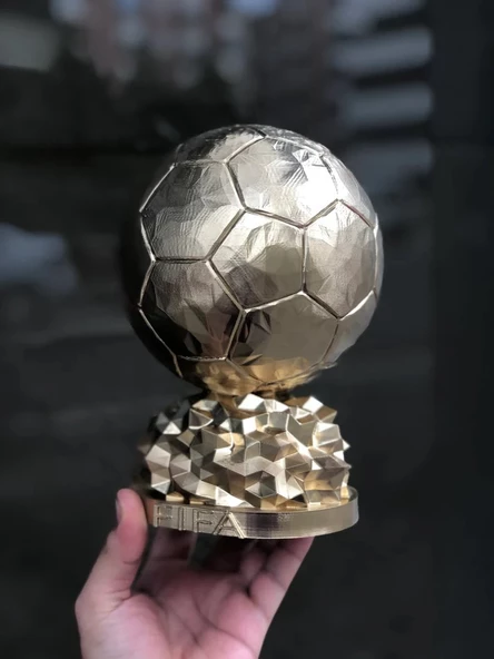 Fifa Ballon D'or  Maketi Gold Altın Rengi 20 cm - 2