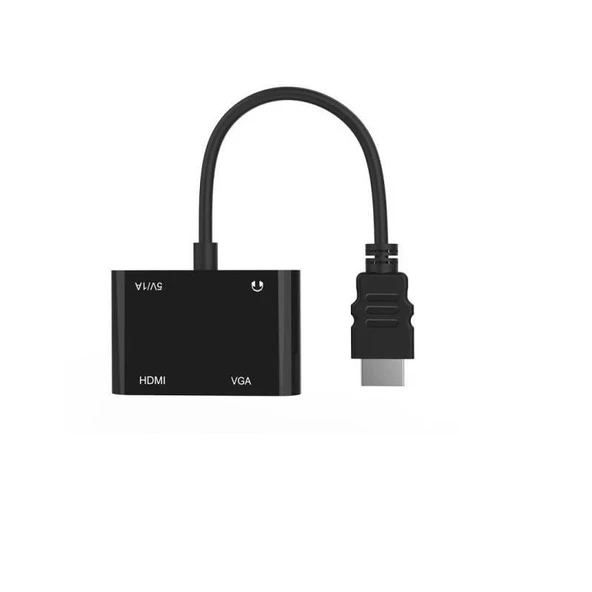 4671 Hdmi To Hdmi + Vga Monitör Çevirici Ps4 Dönüştürücü Switch Splitter Adaptör - 3