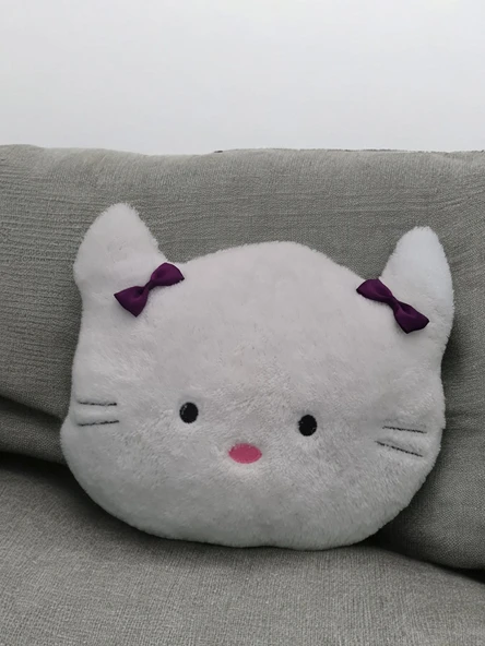 Hello Kitty Kedi Yastık Uykucu Dolum Oyuncak 30cm Orta Boy Hediyelik Yastık