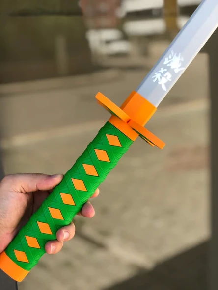 Kocho Shinobu Katana Sword Kılıç 95 cm Katlanabilir Açılıp Kapanabilen Katana Demon Slayer - 3