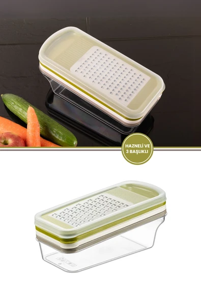 MultiPrep Mandolin Rende Seti 3 Başlık ve Hazneli Kapaklı Tasarım - Resim 2