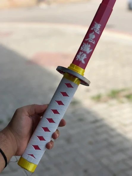 Kanao's Katana Sword Kılıç 95 cm Katlanabilir Sağlam Plastik Açılıp Kapanabilen Katana Demon Slayer