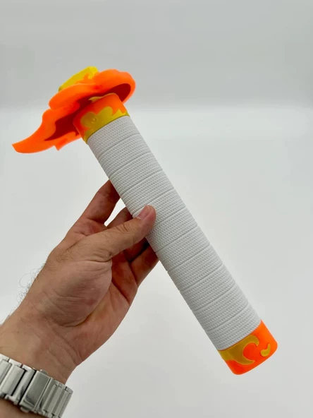 Rengoku Katana Sword Kılıç Demon Slayer 95 cm Katlanabilir Sağlam Plastik Açılıp Kapanabilen Katana - 6