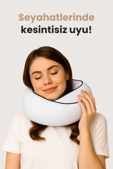 Viscoshy Seyahat Yastığı Gri - Resim 5