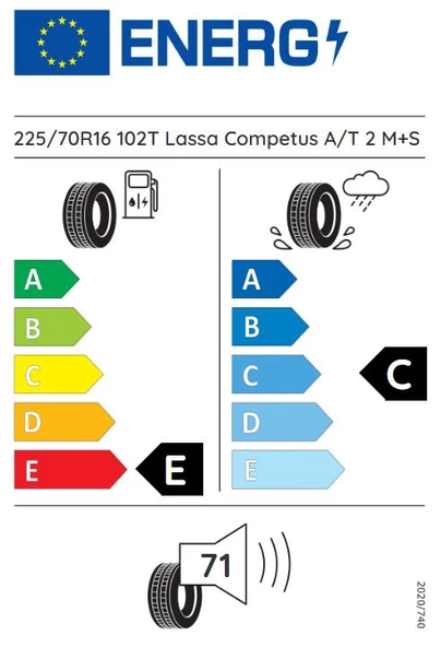 225/70R16 102T COMPETUS A/T 2 M+S LASSA - 2