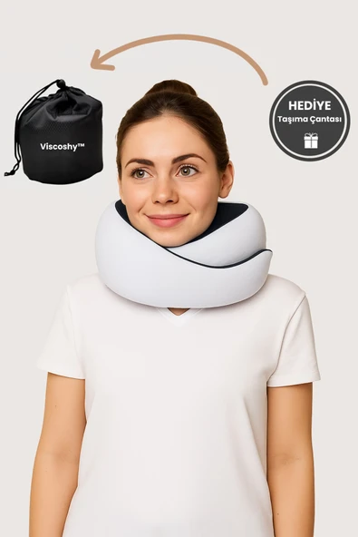 Viscoshy Seyahat Yastığı Gri - Resim 4