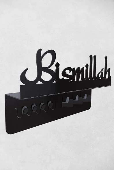Bismillah Metal Duvar Anahtarlığı, Bismillah Anahtar Askısı,anahtar Askısı - 2