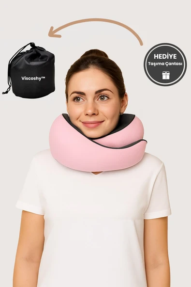 Viscoshy Seyahat Yastığı Gri - Resim 7