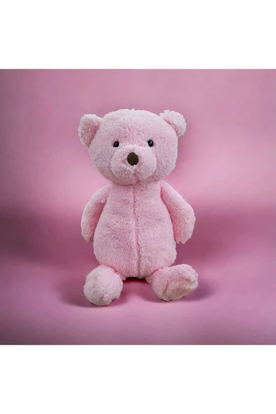 Pembe Ayı Uykucu Dolum Oyuncak 50 cm Orta Boy Bebek Uyku ve Oyun Arkadaşı - 5
