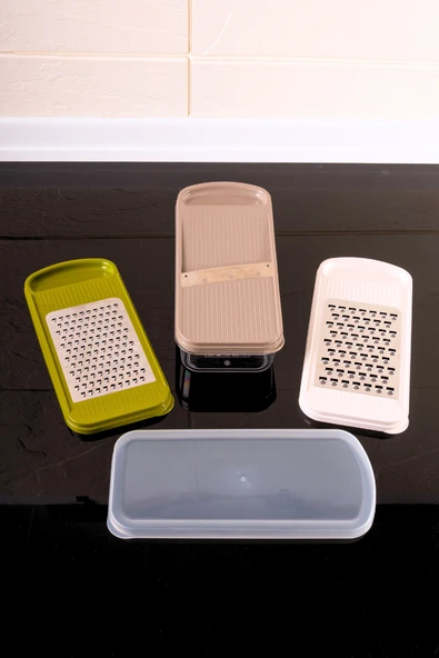 MultiPrep Mandolin Rende Seti 3 Başlık ve Hazneli Kapaklı Tasarım - Resim 4