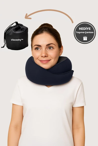 Viscoshy Seyahat Yastığı Gri - Resim 3