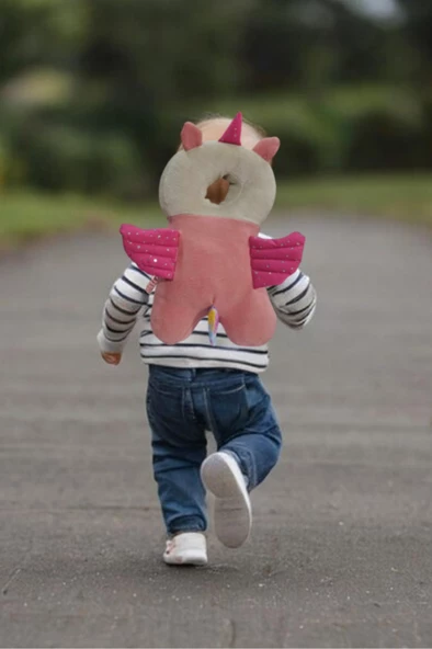 Unicorn Ayarlanabilir Sevimli Figürlü Bebek Kafa Boyun Koruyucu Koruma Yastığı - 5