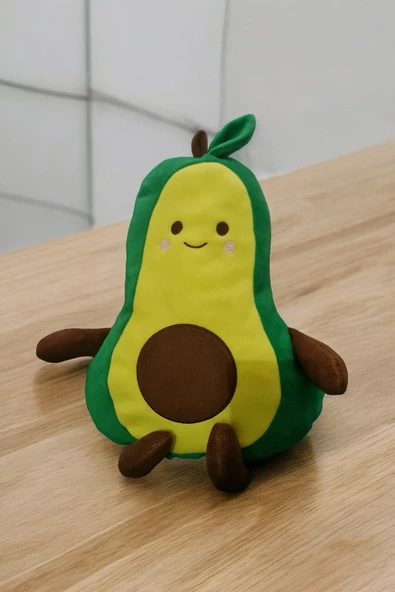 Sevimli Avokado Yastık Uykucu Dolum Oyuncak 40cm Orta Boy Hediyelik Yastık - 3