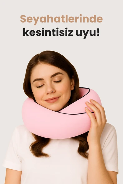 Viscoshy Seyahat Yastığı Gri - Resim 9
