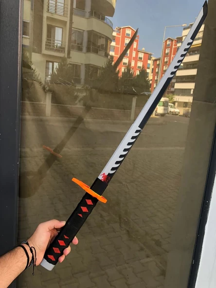 Tanjiro Katana Sword Kılıç Demon Slayer 95 cm Katlanabilir Sağlam Plastik Açılıp Kapanabilen Katana