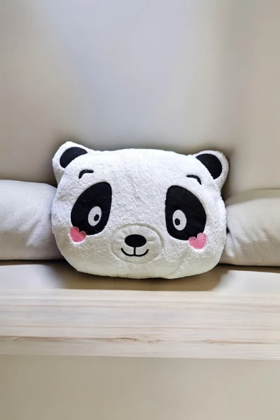 Sevimli Panda Dekoratif Yastık Uykucu Dolum Oyuncak 30cm Orta Boy Hediyelik Yastık