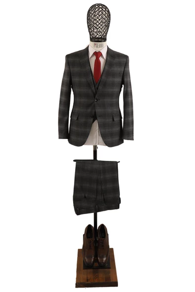 Yelekli Takım Elbise Slim Fit