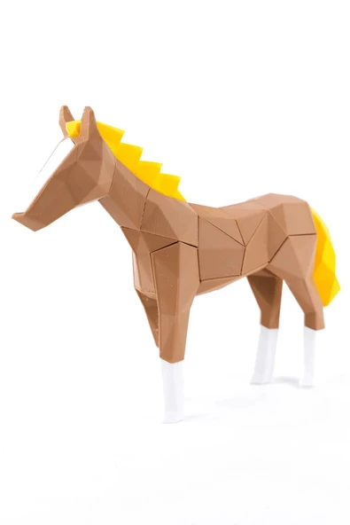 At (Horse) Mıknatıslı 3D Yapboz Puzzle Çevre Dostu Eğitici Oyuncak