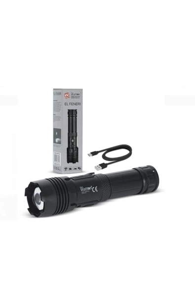 Watton 7 Mod TX6 POWERBANK PROFESYONEL EL FENERİ WATTON WT-624