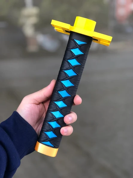 Muichiro Tokito Demon Slayer Katana Sword Kılıç 95 cm Katlanabilir Açılıp Kapanabilen Katana - 2