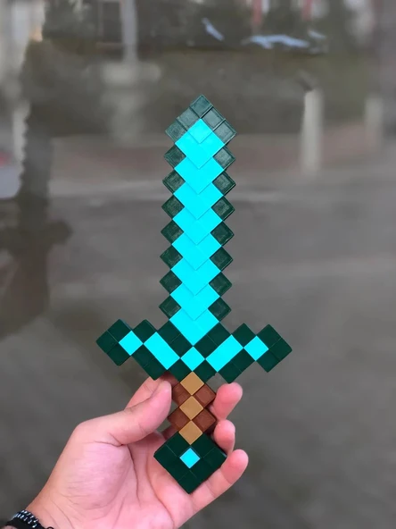 Minecraft 30 Cm Diamond Sword Elmas Kılıç Dekoratif Obje - 2