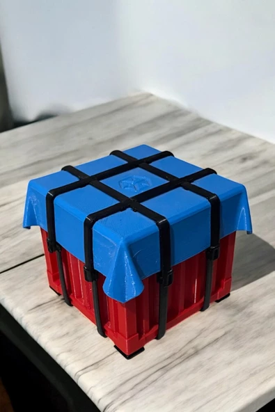 Pubg Airdrop 10 Cm Kırmızı Mavi Air Drop Saklama Kutusu Dekoratif Obje - 3