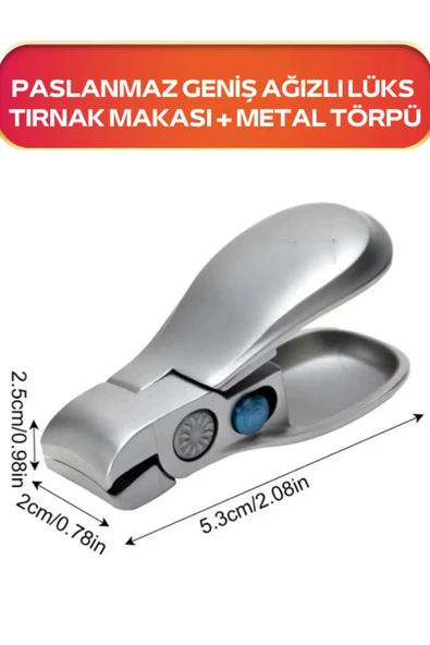 Fontenay Ultra Geniş Ağızlı Paslanmaz Tırnak Makası Ve Tırnak Törpüsü Set - 5