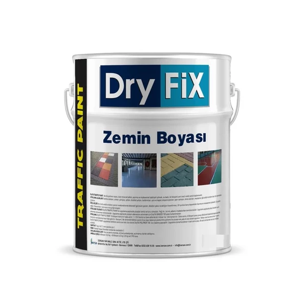DryFix Traffic Paint Zemin Boyası 5 Kg Ral 9005 Siyah