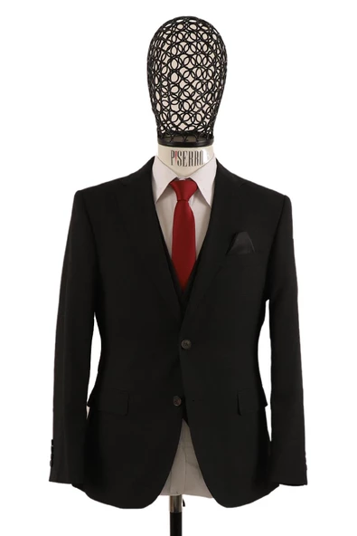 Yelekli Takım Elbise Slim Fit - 3