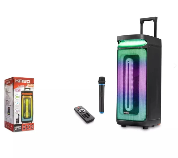 Hadron Kımıso QS4230  Mikrofonlu Kumandalı Bluetooth Hoparlör 2x8 İnç 265x300x675