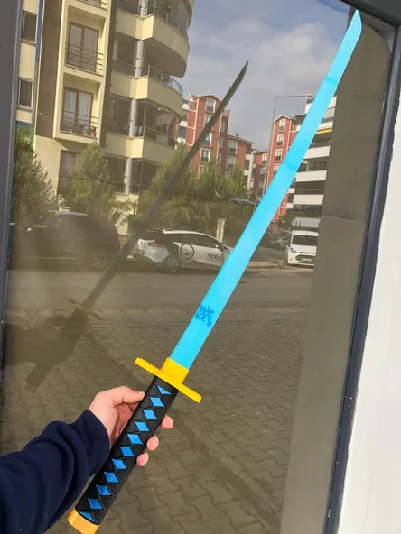 Muichiro Tokito Demon Slayer Katana Sword Kılıç 95 cm Katlanabilir Açılıp Kapanabilen Katana