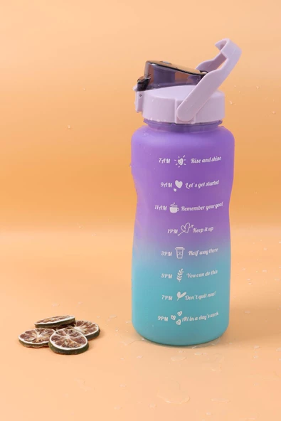 Motivasyonel Su Matarası Su Şişesi Suluk 2 Litre Tritan Spor Salonu Su Şişesi Bpa Içermez Suluk - 4